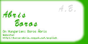 abris boros business card